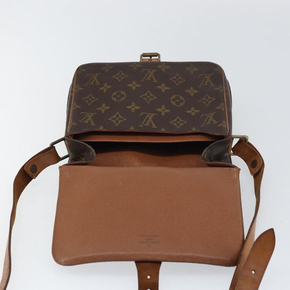 LOUIS VUITTON Monogram Cartouchiere MM Shoulder Bag M51253 LV Auth BA8848