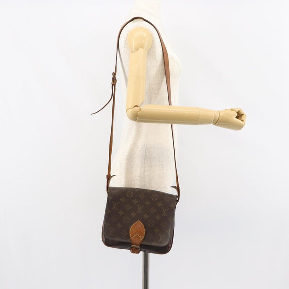 LOUIS VUITTON Monogram Cartouchiere MM Shoulder Bag M51253 LV Auth BA8848
