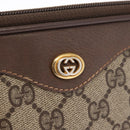 GUCCI GG Supreme Shoulder Bag PVC Beige Gold 97 02 068 Auth BA8850-17