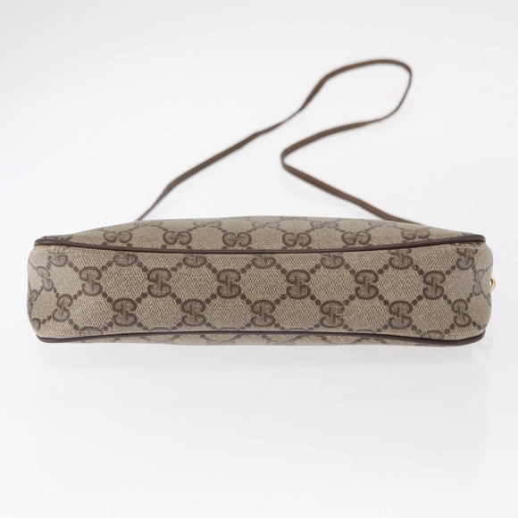 GUCCI GG Supreme Shoulder Bag PVC Beige Gold 97 02 068 Auth BA8850