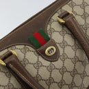 GUCCI GG Supreme Web Sherry Line Boston Bag PVC Beige Gold 40 02 006 Auth BA8851-17