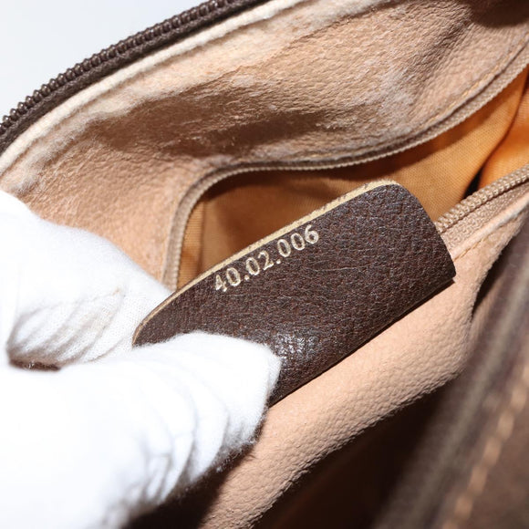 GUCCI GG Supreme Web Sherry Line Boston Bag PVC Beige Gold 40 02 006 Auth BA8851