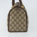 GUCCI GG Supreme Web Sherry Line Boston Bag PVC Beige Gold 40 02 006 Auth BA8851-3