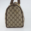 GUCCI GG Supreme Web Sherry Line Boston Bag PVC Beige Gold 40 02 006 Auth BA8851-4