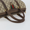 GUCCI GG Supreme Web Sherry Line Boston Bag PVC Beige Gold 40 02 006 Auth BA8851-7