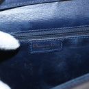 Christian Dior Shoulder Bag Leather Navy Gold Auth BA8852-18