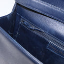 Christian Dior Shoulder Bag Leather Navy Gold Auth BA8852-21