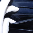 Christian Dior Shoulder Bag Leather Navy Gold Auth BA8852-22