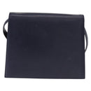 Christian Dior Shoulder Bag Leather Navy Gold Auth BA8852-2