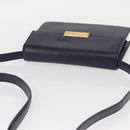 Christian Dior Shoulder Bag Leather Navy Gold Auth BA8852-6