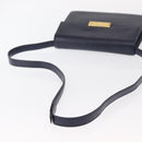 Christian Dior Shoulder Bag Leather Navy Gold Auth BA8852-7