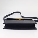 Christian Dior Shoulder Bag Leather Navy Gold Auth BA8852-5