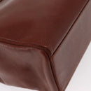 Salvatore Ferragamo Vala Tote Bag Leather Brown Gold Auth BA8853-9