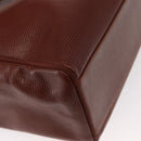 Salvatore Ferragamo Vala Tote Bag Leather Brown Gold Auth BA8853-15