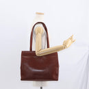 Salvatore Ferragamo Vala Tote Bag Leather Brown Gold Auth BA8853-21
