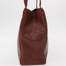 Salvatore Ferragamo Vala Tote Bag Leather Brown Gold Auth BA8853-3