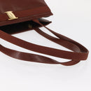 Salvatore Ferragamo Vala Tote Bag Leather Brown Gold Auth BA8853-7