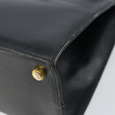 Salvatore Ferragamo Vala Hand Bag Leather Navy Gold Auth BA8854-12
