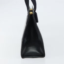 Salvatore Ferragamo Vala Hand Bag Leather Navy Gold Auth BA8854-4