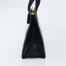 Salvatore Ferragamo Vala Hand Bag Leather Navy Gold Auth BA8854-5