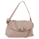 Chloe Lily Hand Bag Leather 2way Pink Gold Silver Auth BA8857-1