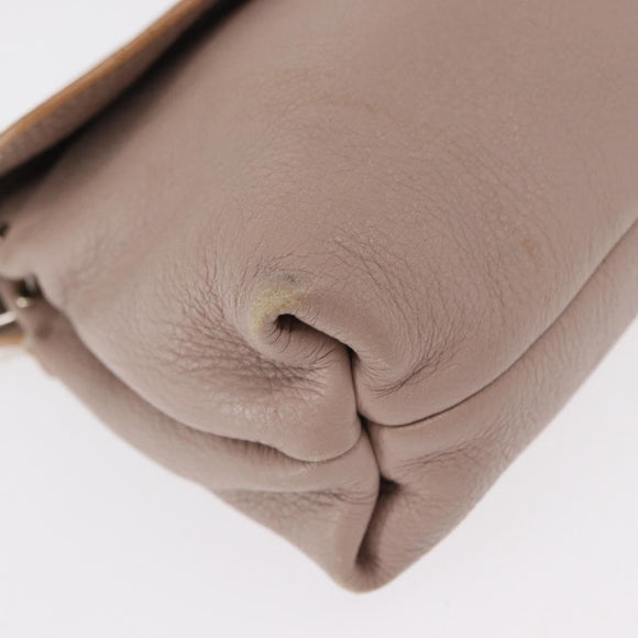 Chloe Lily Hand Bag Leather 2way Pink Gold Silver Auth BA8857