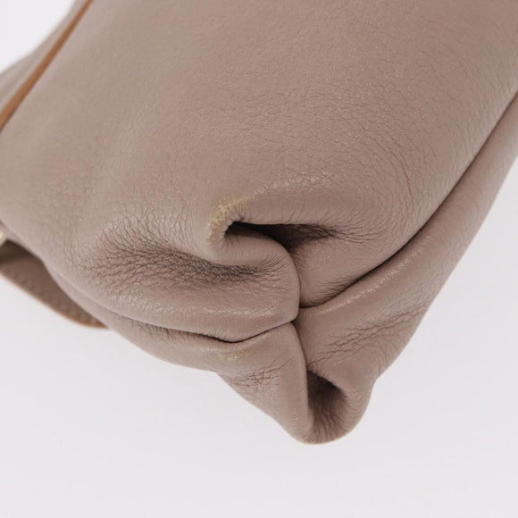 Chloe Lily Hand Bag Leather 2way Pink Gold Silver Auth BA8857