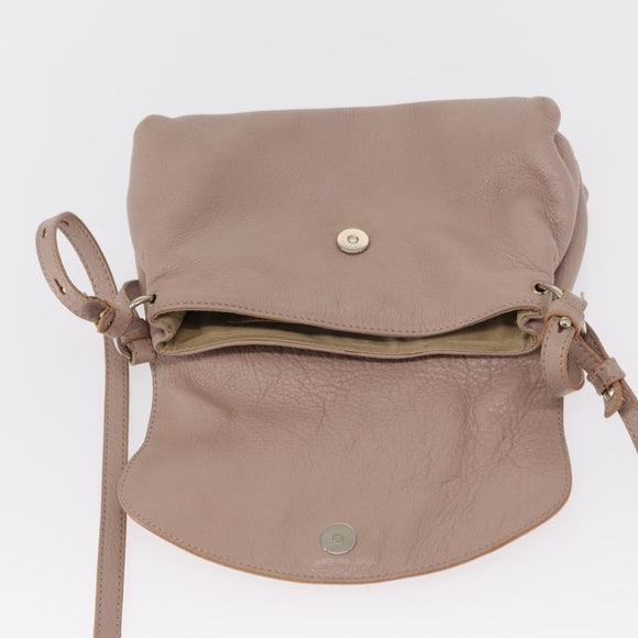 Chloe Lily Hand Bag Leather 2way Pink Gold Silver Auth BA8857