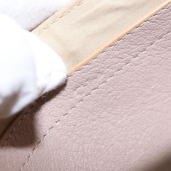 Chloe Lily Hand Bag Leather 2way Pink Gold Silver Auth BA8857