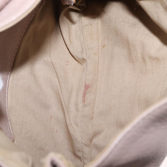 Chloe Lily Hand Bag Leather 2way Pink Gold Silver Auth BA8857