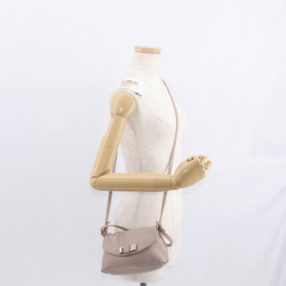 Chloe Lily Hand Bag Leather 2way Pink Gold Silver Auth BA8857