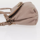 Chloe Lily Hand Bag Leather 2way Pink Gold Silver Auth BA8857-5