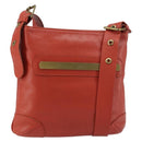 Chloe Shoulder Bag Leather Orange Auth BA8858-1