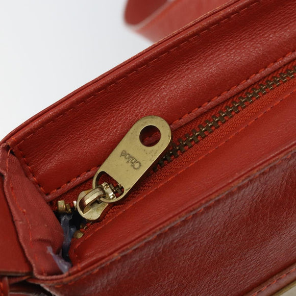 Chloe Shoulder Bag Leather Orange Auth BA8858