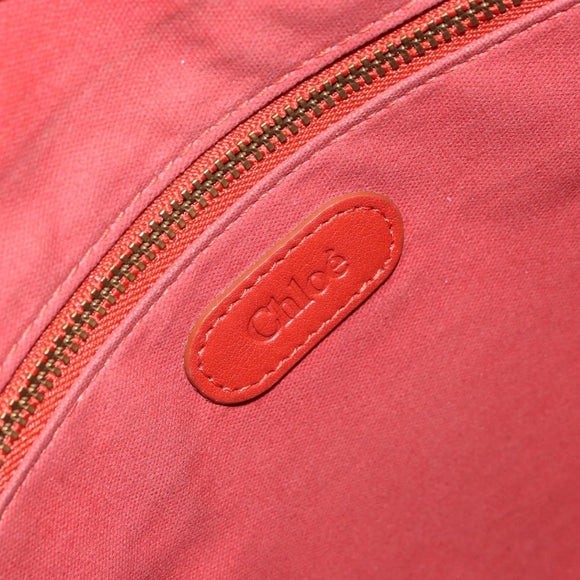 Chloe Shoulder Bag Leather Orange Auth BA8858
