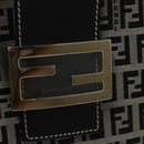FENDI Zucchino Canvas Tote Bag Navy Silver Auth BA886V-18