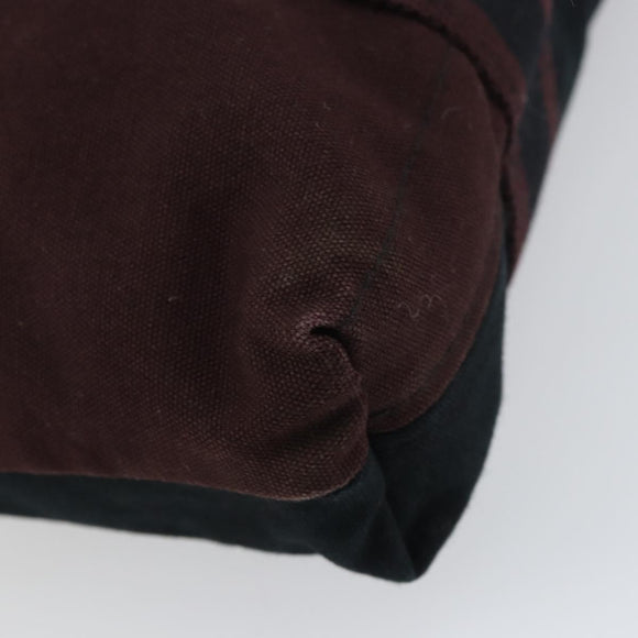 HERMES Fourre Tout Cabass Tote Bag Canvas Bordeaux Auth BA8860