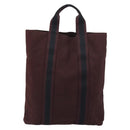 HERMES Fourre Tout Cabass Tote Bag Canvas Bordeaux Auth BA8860-3