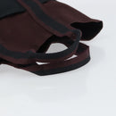 HERMES Fourre Tout Cabass Tote Bag Canvas Bordeaux Auth BA8860-7