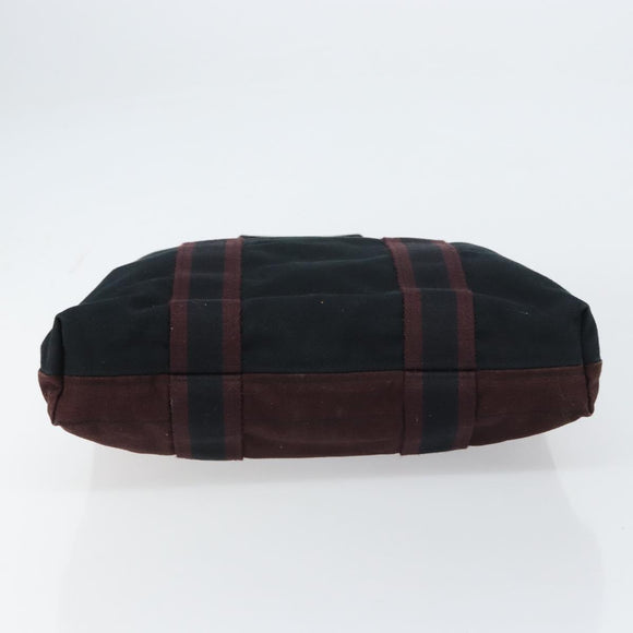 HERMES Fourre Tout Cabass Tote Bag Canvas Bordeaux Auth BA8860