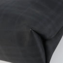 BURBERRY Nova Check Hand Bag Leather Black Silver Auth BA8861-10