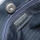 BURBERRY Nova Check Hand Bag Leather Black Silver Auth BA8861-15