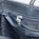 BURBERRY Nova Check Hand Bag Leather Black Silver Auth BA8861-19