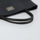 BURBERRY Nova Check Hand Bag Leather Black Silver Auth BA8861-7