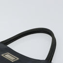 BURBERRY Nova Check Hand Bag Leather Black Silver Auth BA8861-8