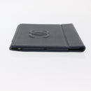 CHANEL iPad Case Caviar Skin Navy CC Auth BA8862-3