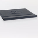 CHANEL iPad Case Caviar Skin Navy CC Auth BA8862-5