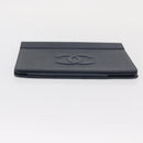 CHANEL iPad Case Caviar Skin Navy CC Auth BA8862-6