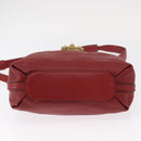 Chloe Elsie Hand Bag Leather 2way Red Gold Auth BA8867-5