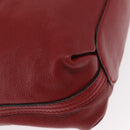 Chloe Elsie Hand Bag Leather 2way Red Gold Auth BA8867-10